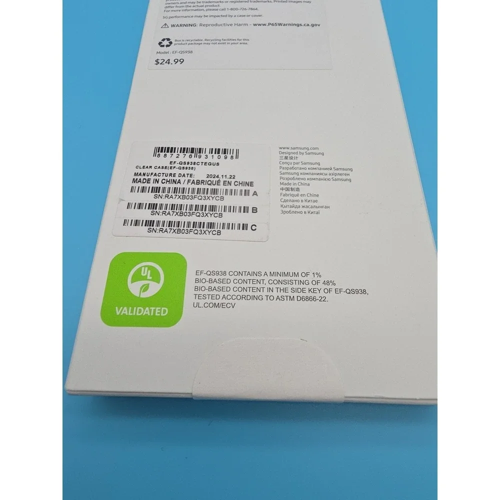 Genuine Samsung Galaxy S25 Ultra Clear Cover Original